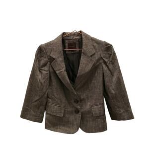 THE LIMITED 3-Button Black Marled Suit Jacket Blazer Pockets Size XS